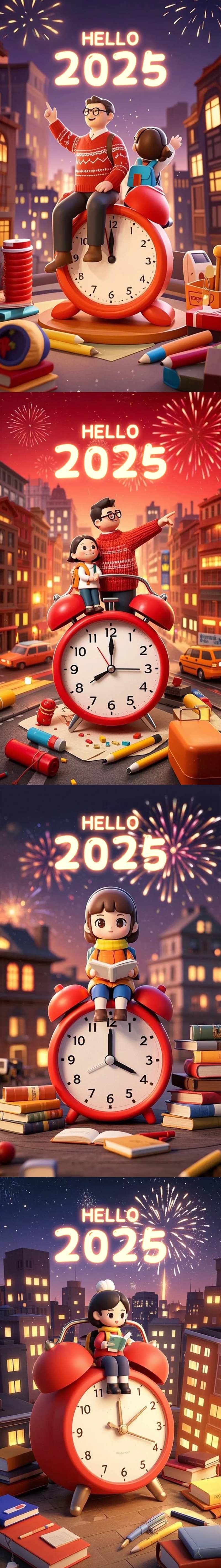 教育类元旦新年2025海报-采灵感-cailinggan.com