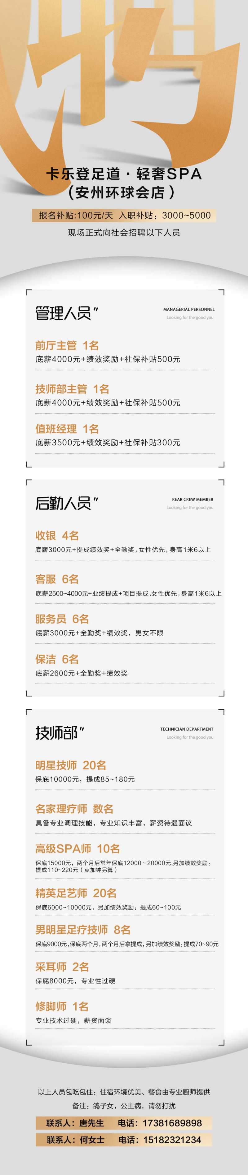 足浴按摩店招聘海报-采灵感-cailinggan.com