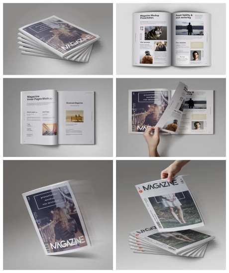 书籍课本书册子杂志样机-采灵感-https://www.cailinggan.com/