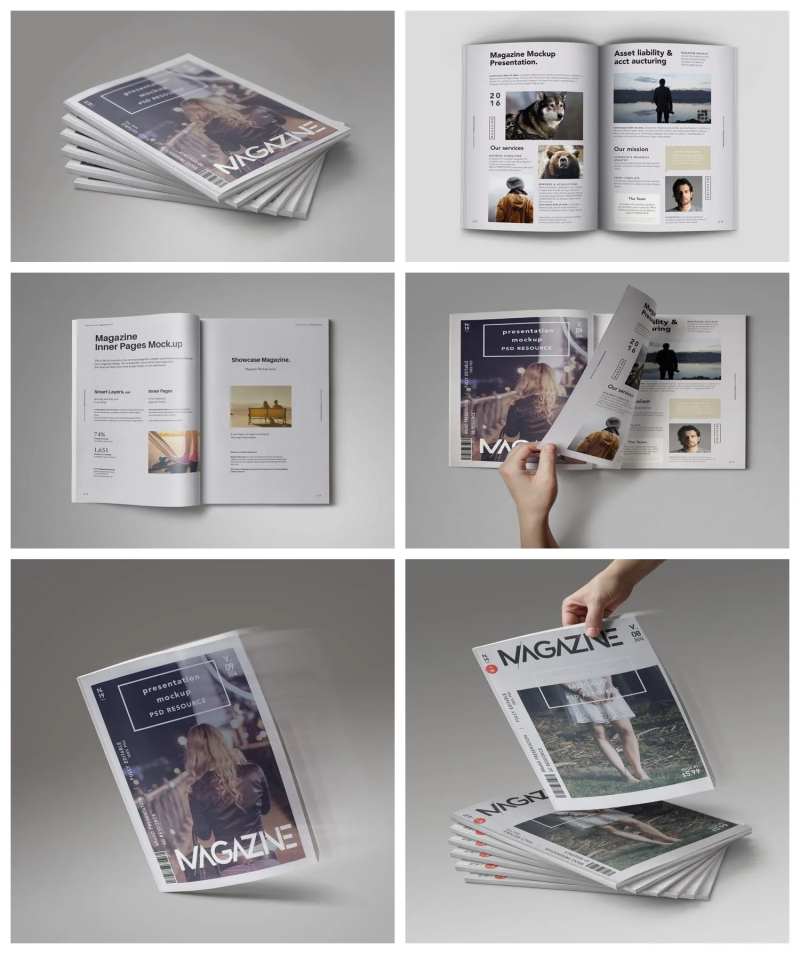 书籍课本书册子杂志样机-采灵感-cailinggan.com