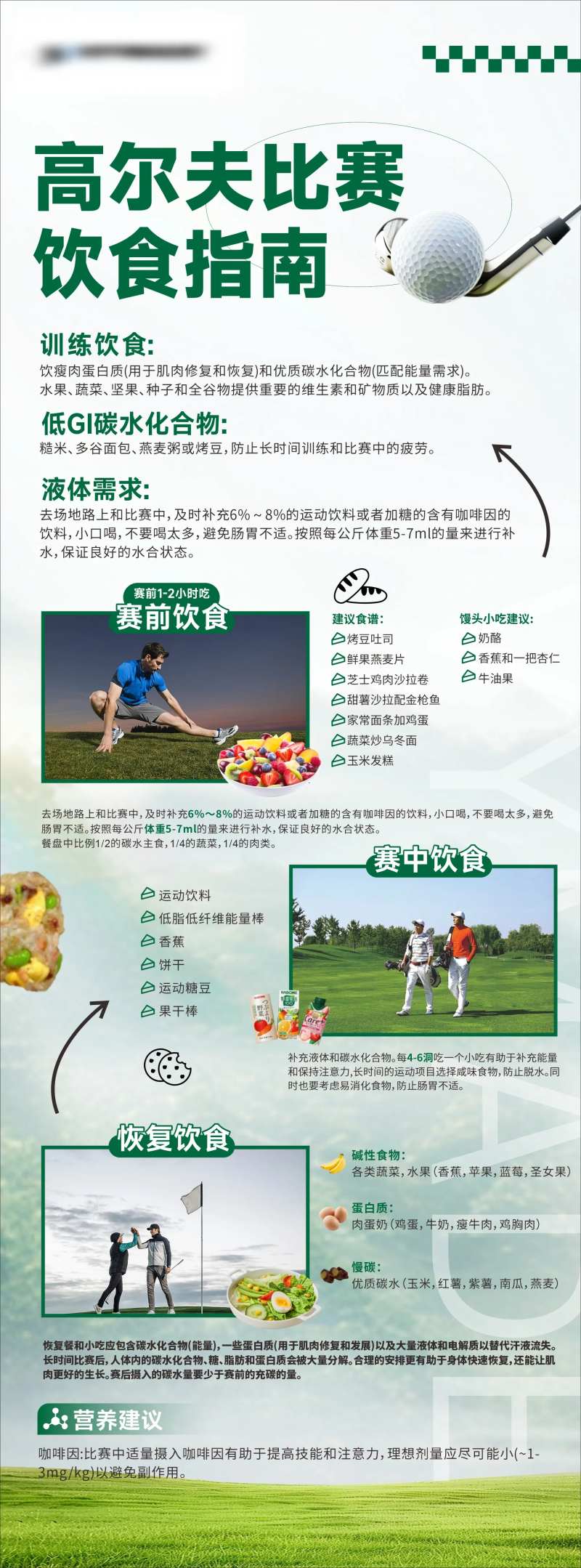 高尔夫饮食指南长图海报-采灵感-cailinggan.com