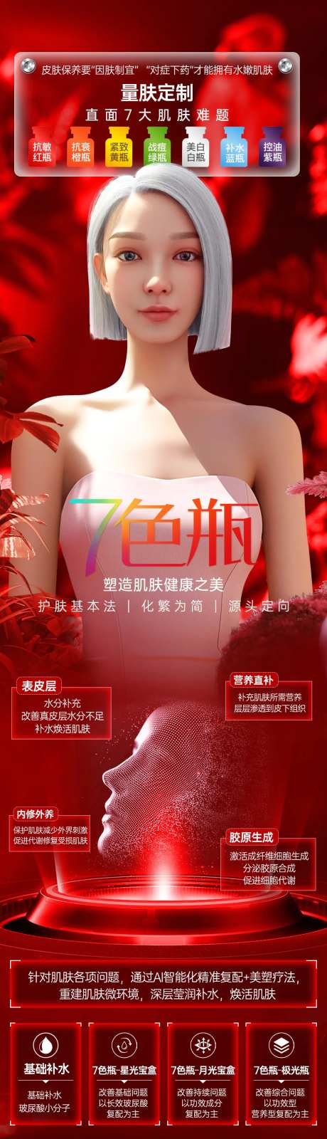 医美七色瓶海报长图-采灵感-https://www.cailinggan.com/