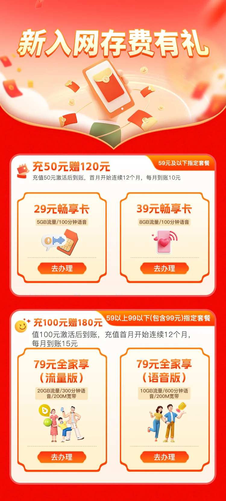 通信新年促销海报-采灵感-cailinggan.com