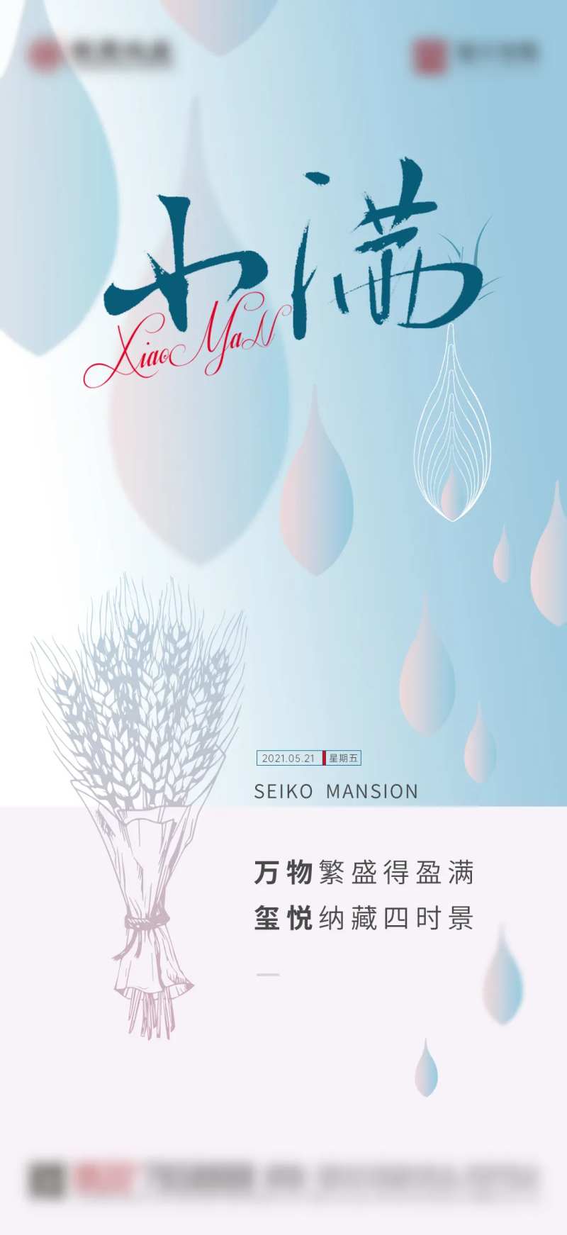 小满节气微信海报-采灵感-cailinggan.com