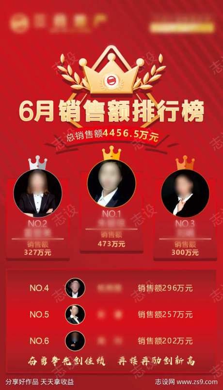 销冠业绩排行榜海报-采灵感-https://www.cailinggan.com/