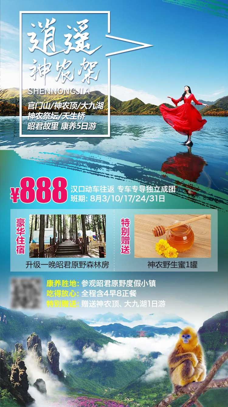 逍遥神农架旅游海报-采灵感-cailinggan.com