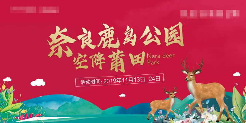 鹿园背景板主视觉-采灵感-cailinggan.com
