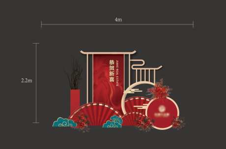 房地产国风美陈DP点展示装饰-采灵感-https://www.cailinggan.com/
