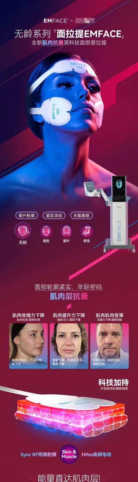 医美美菲斯EMFACE产品科普海报-采灵感-https://www.cailinggan.com/