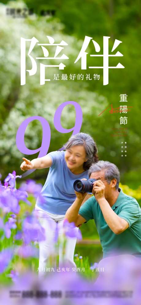 九九重阳节海报-采灵感-https://www.cailinggan.com/