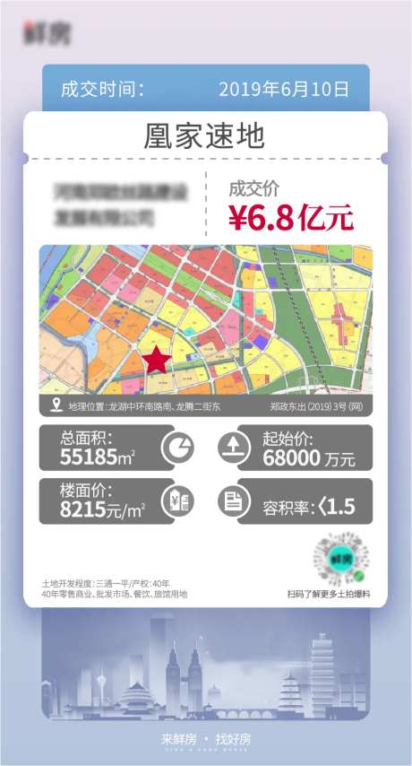 创意房地产拍地车票海报-采灵感-https://www.cailinggan.com/