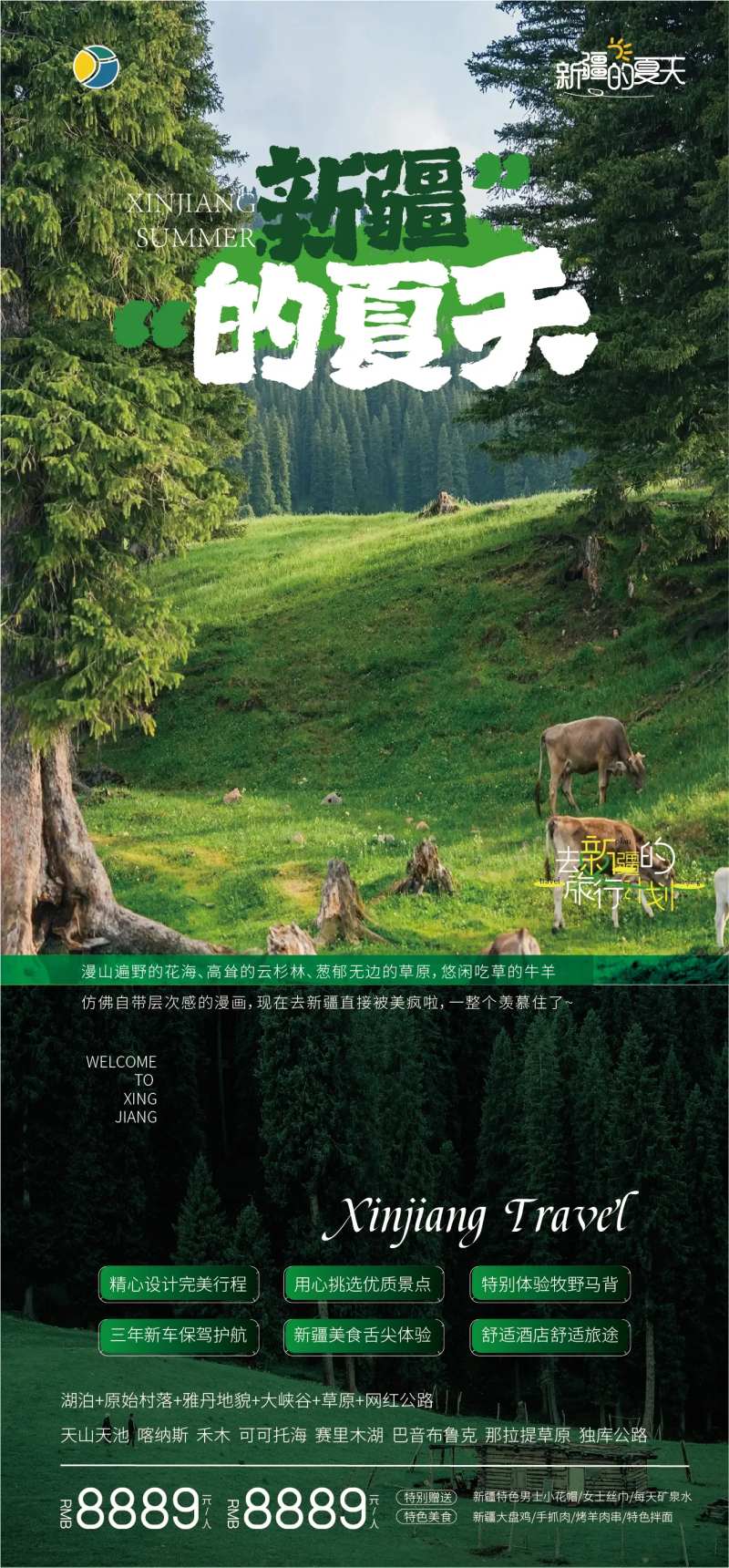 新疆的夏天旅游海报-采灵感-cailinggan.com