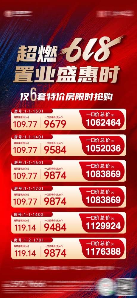置业盛惠超燃特价房海报-采灵感-https://www.cailinggan.com/