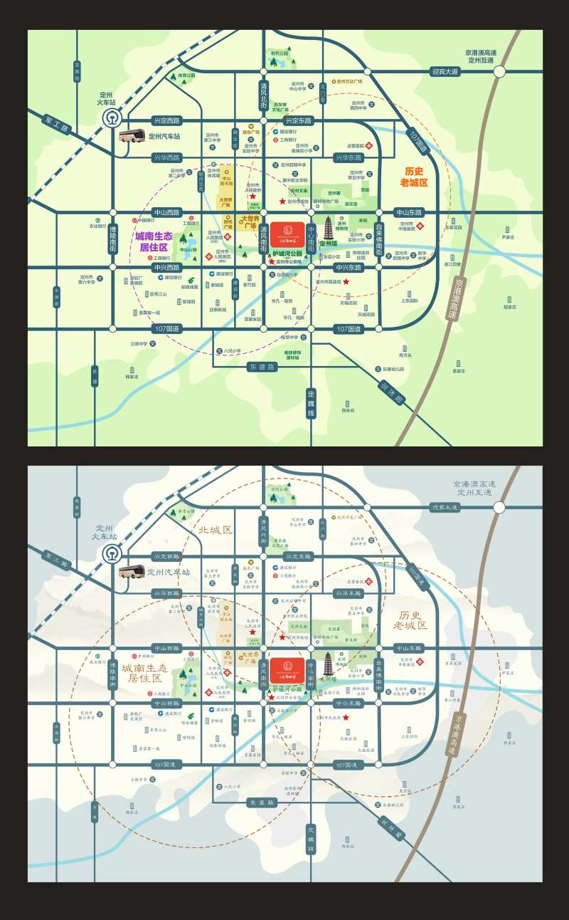 中式生态绿色区位图-采灵感-cailinggan.com