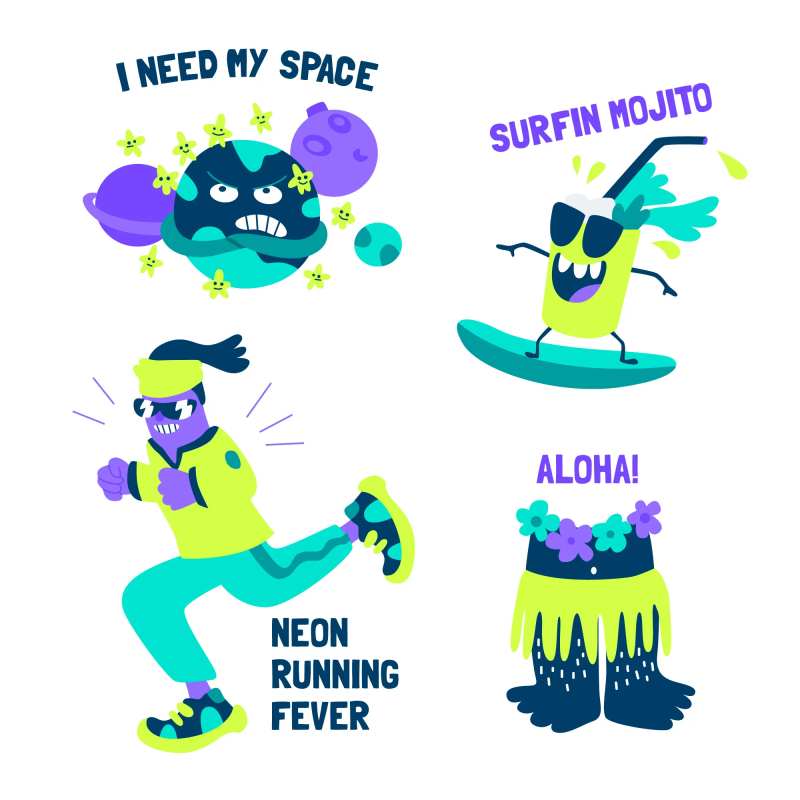 卡通表情包贴纸-采灵感-cailinggan.com