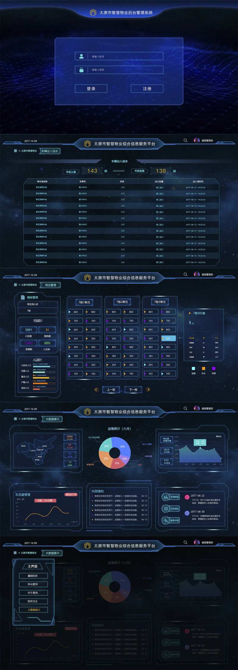 智慧物业后台管理系统-采灵感-cailinggan.com
