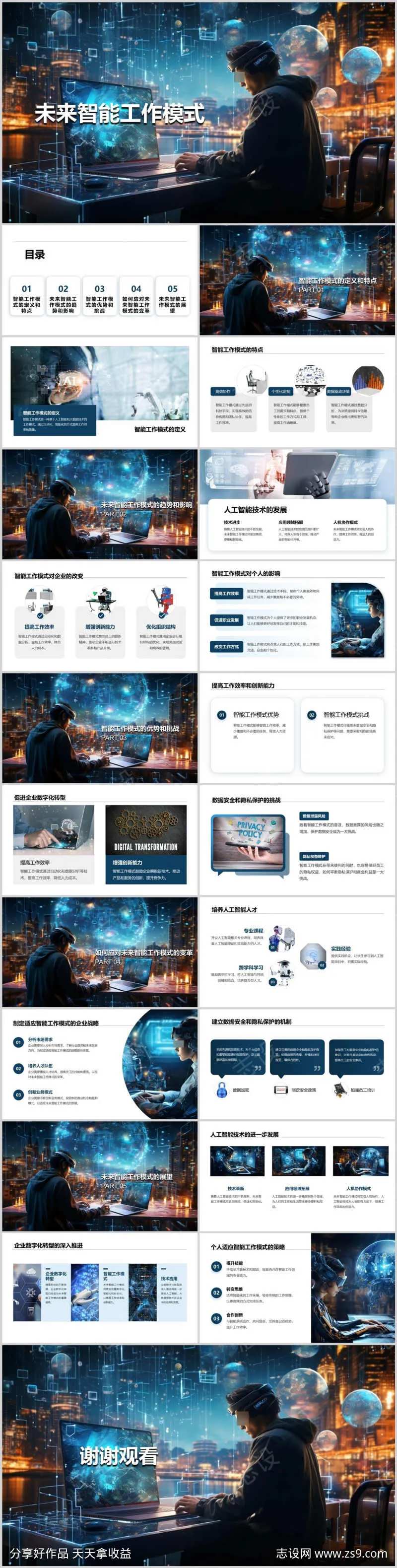 未来智能工作模式PPT-采灵感-cailinggan.com