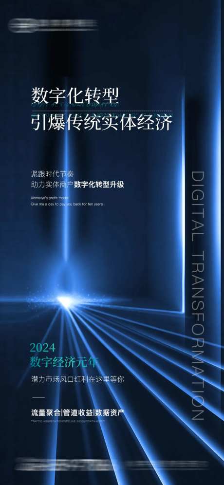 数字化转型海报-采灵感-https://www.cailinggan.com/