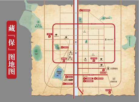 地产项目区位图纸藏“保”地图-采灵感-https://www.cailinggan.com/