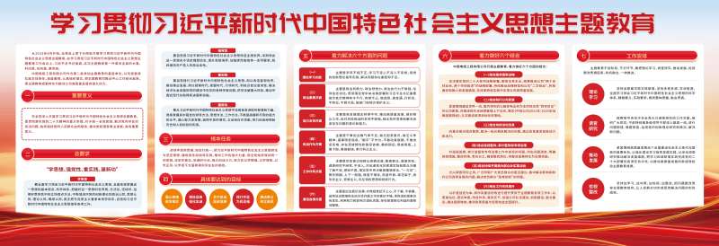 学习贯彻思想主题教育展板-采灵感-cailinggan.com