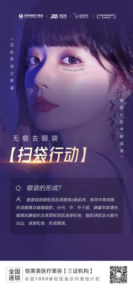祛眼袋海报-采灵感-https://www.cailinggan.com/