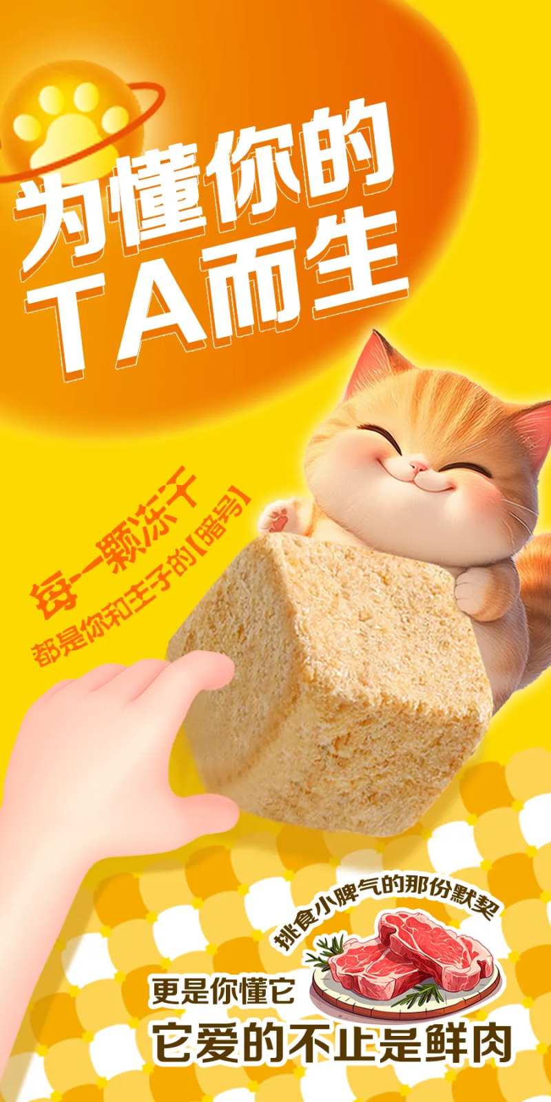 猫粮宠物系列种草海报-采灵感-cailinggan.com