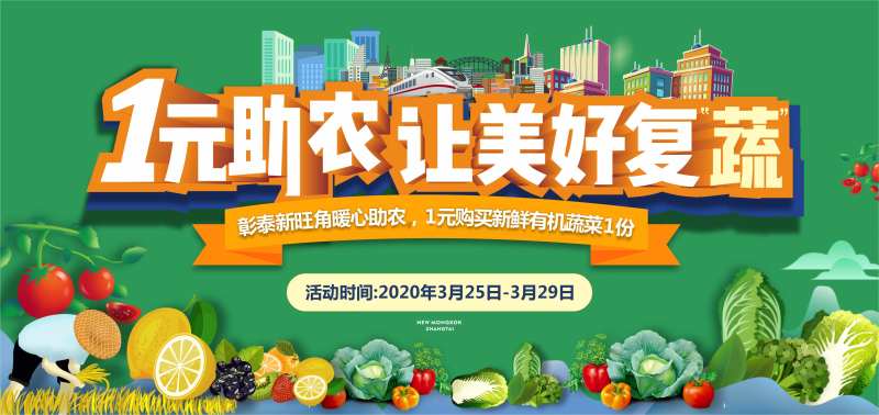 房地产有机蔬菜活动展板-采灵感-cailinggan.com