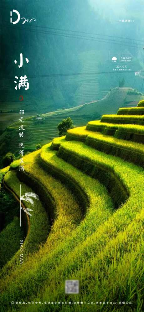小满节气农历节日海报-采灵感-https://www.cailinggan.com/