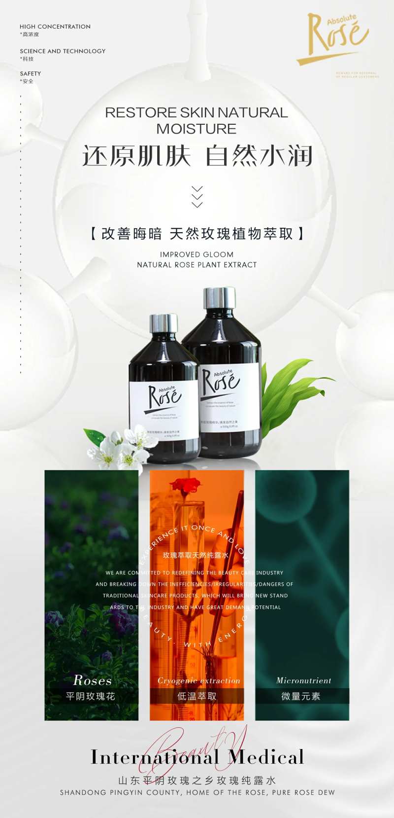 玫瑰纯露水促销宣传海报-采灵感-cailinggan.com