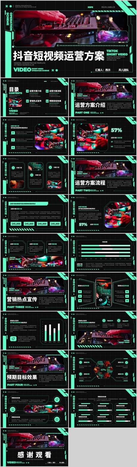 抖音短视频运营方案PPT-采灵感-https://www.cailinggan.com/
