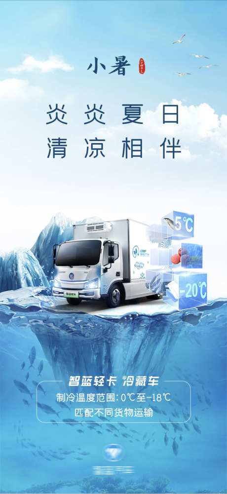 小暑汽车海报-采灵感-https://www.cailinggan.com/