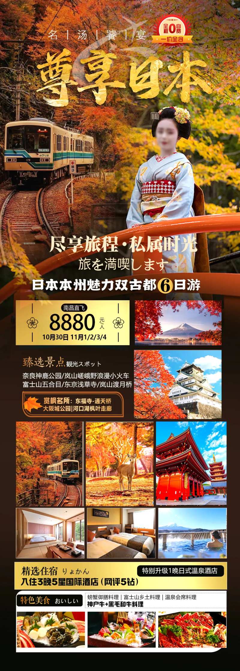 尊享日本枫叶季旅游海报-采灵感-cailinggan.com