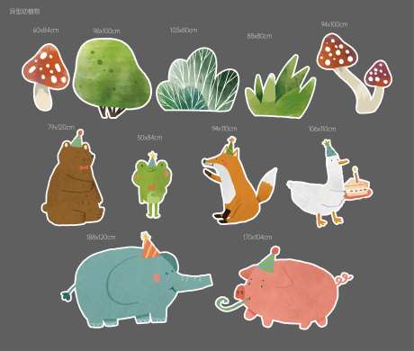动植物插画异型kt板-采灵感-https://www.cailinggan.com/