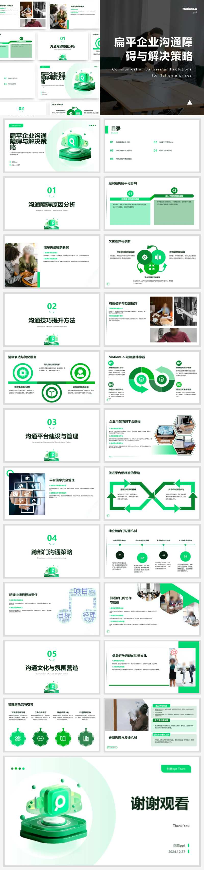 扁平企业沟通障碍与解决策略ppt-采灵感-cailinggan.com