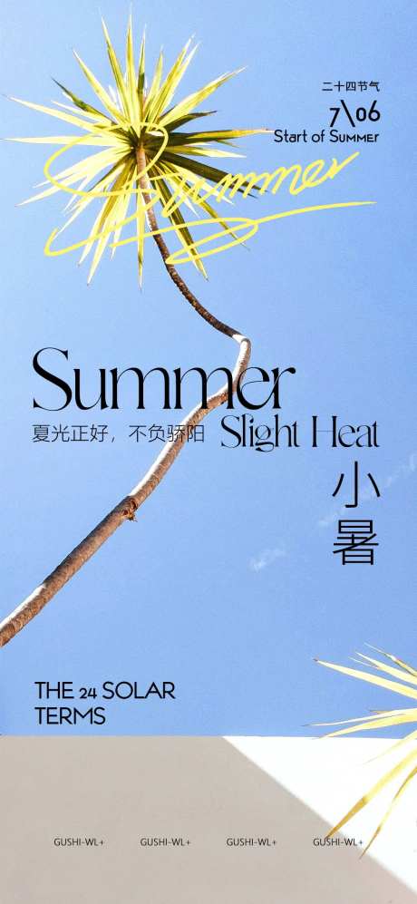 二十四节气小暑海报-采灵感-https://www.cailinggan.com/