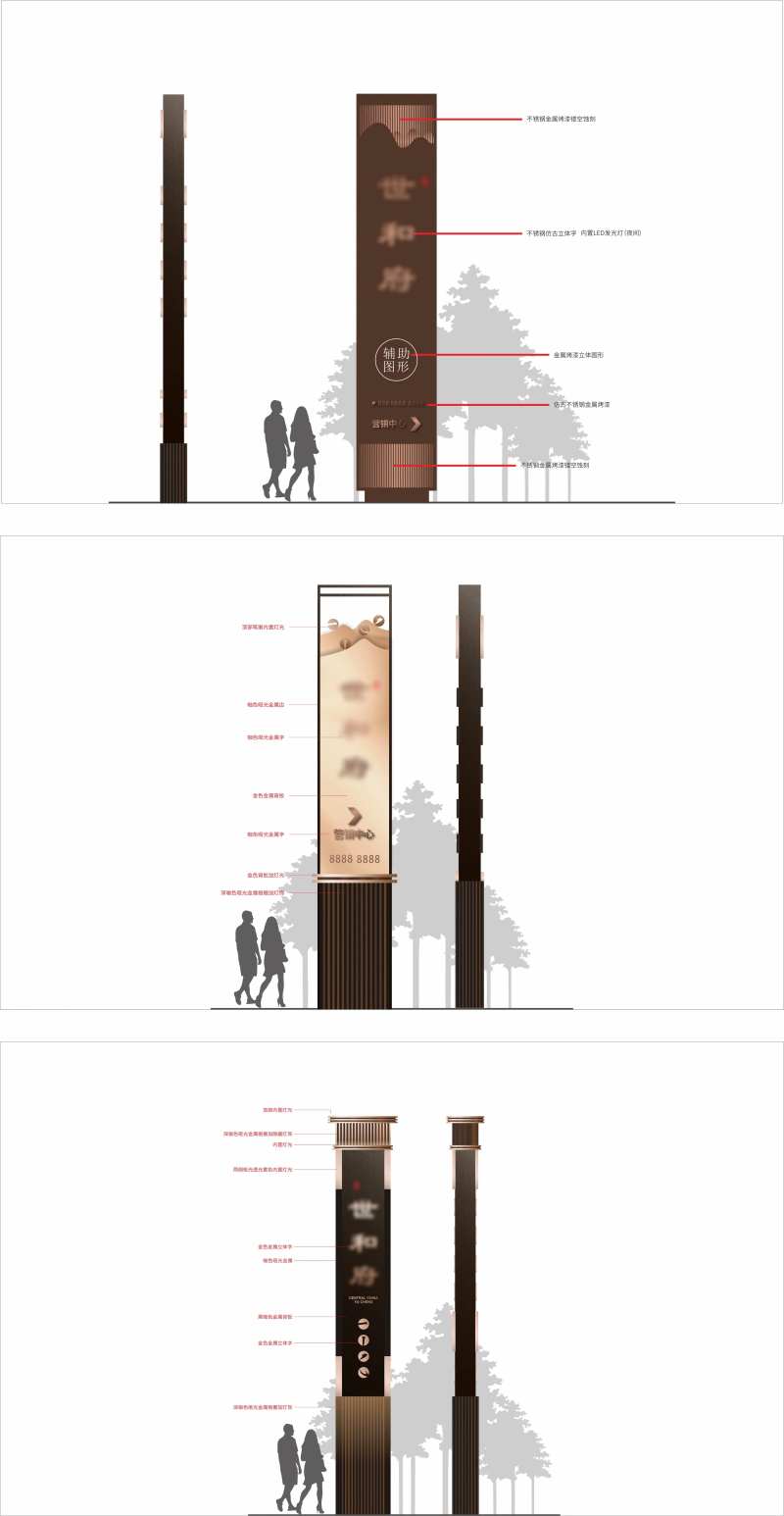 地产户外精神保垒导视指示架                                                                                                                                                                                           -采灵感-cailinggan.com