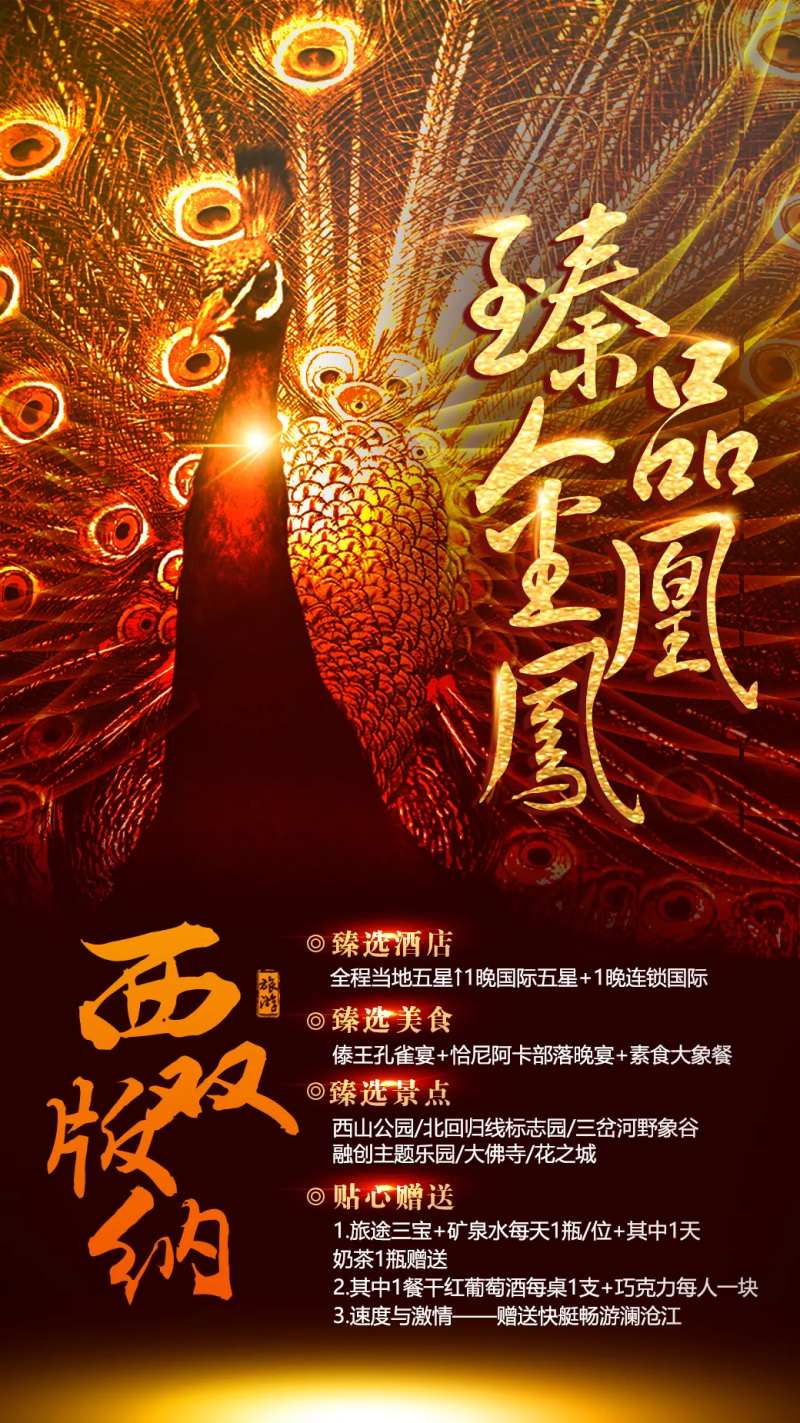 臻品金凤凰云南旅游海报-采灵感-cailinggan.com