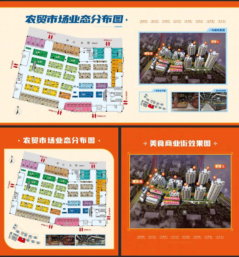 地产商业农贸市场业态分布图展板-采灵感-cailinggan.com
