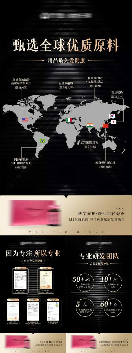 黑金产品原料产地海报-采灵感-https://www.cailinggan.com/