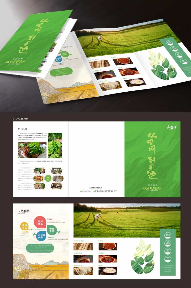农副产品三折页精美折页设计-采灵感-cailinggan.com