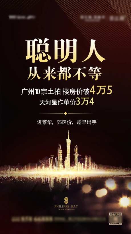 地产宣传海报聪明人都不等-采灵感-https://www.cailinggan.com/