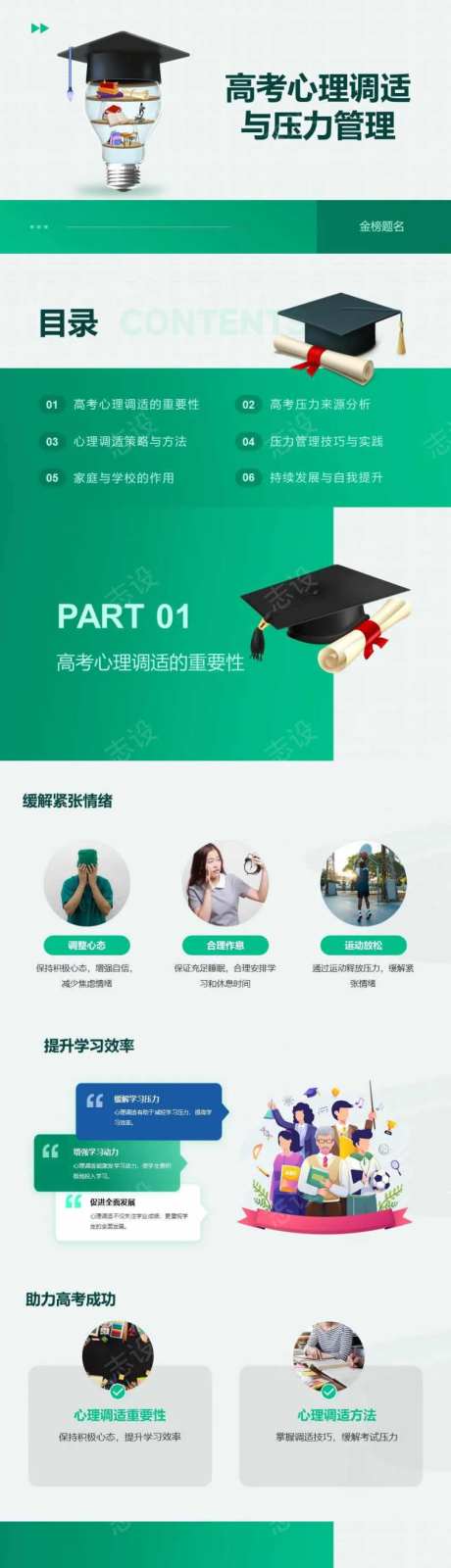 高考心理调适与压力管理PPT-采灵感-https://www.cailinggan.com/