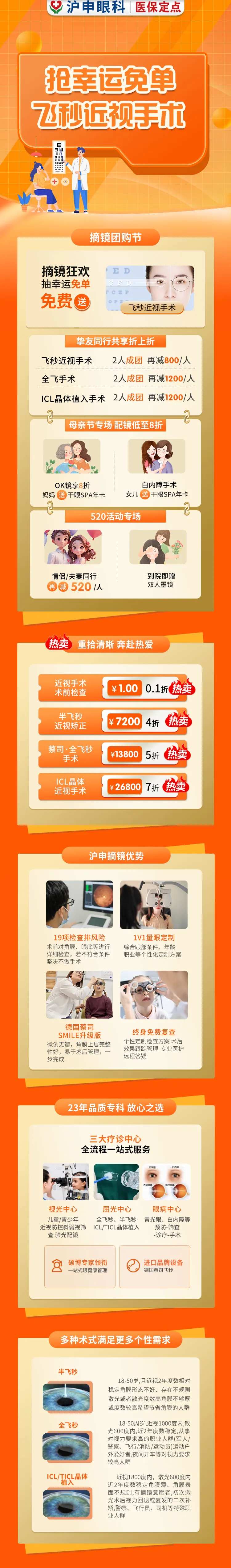 眼科近视手术矫正海报长图-采灵感-cailinggan.com