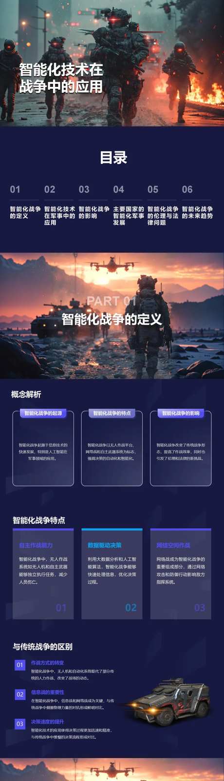 智能化技术在军事中的应用PPT-采灵感-https://www.cailinggan.com/