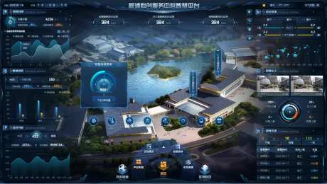 智慧园区可视化平台界面设计-采灵感-https://www.cailinggan.com/