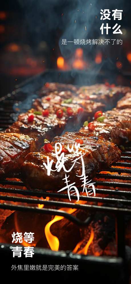 烧烤BBQ海报-采灵感-https://www.cailinggan.com/