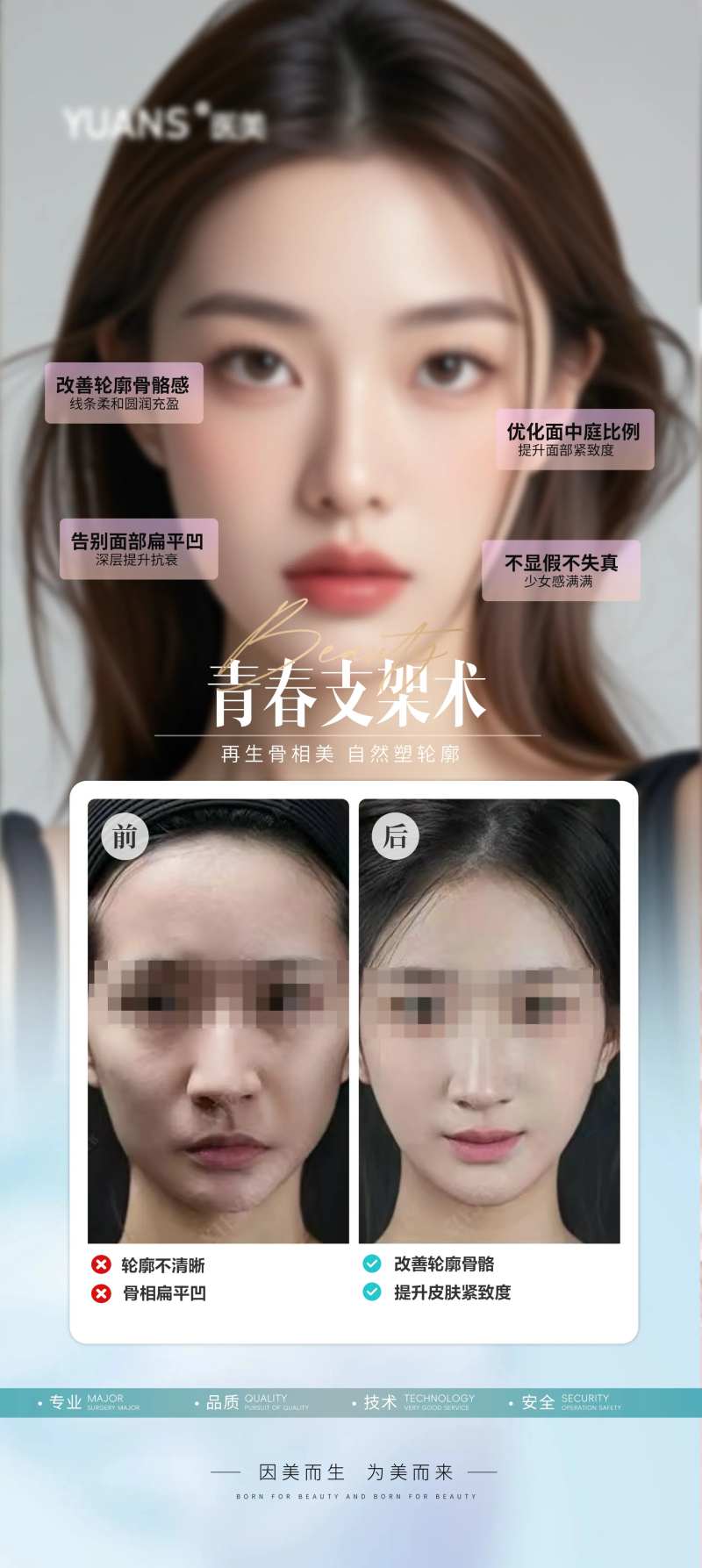 医美面部轮廓案例海报-采灵感-cailinggan.com