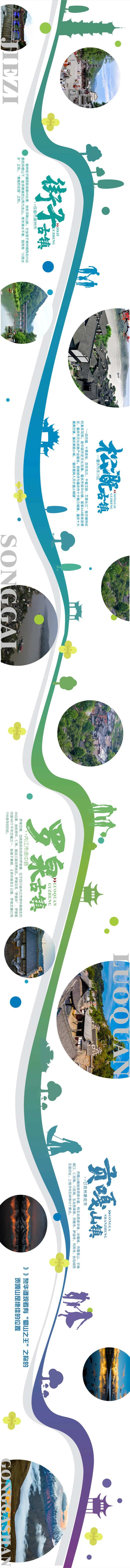 四大古镇文化旅游海报长图-采灵感-cailinggan.com