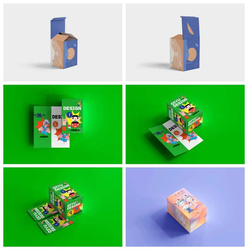立体方盒包装样机-采灵感-cailinggan.com