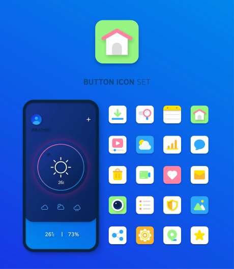 手机设置图标APP按钮-采灵感-https://www.cailinggan.com/